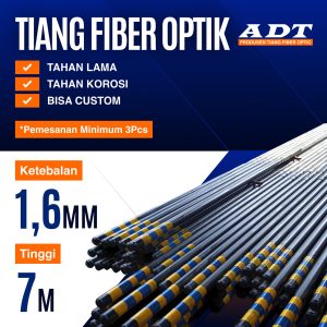 Tiang FO/Fiber Optik, Telkom, dan Telepon Berkualitas [1,6mm - 7meter]